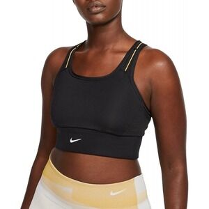 Nike Dri-fit Swoosh Icon Clash Black Pocket Sportsbra Womens Size S Athletic